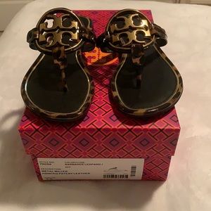 COPY - COPY - NIB Tory Burch Barbados Leopard Miller  sandal